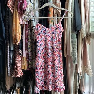 PLT Pink Floral Print Mini Dress